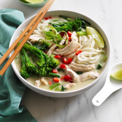Thai Green Curry Chicken Noodle Soup