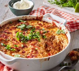 Mexican Chicken and Rice Bake