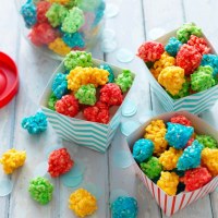 Colourful party snacks